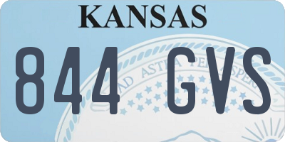 KS license plate 844GVS