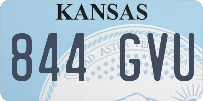 KS license plate 844GVU