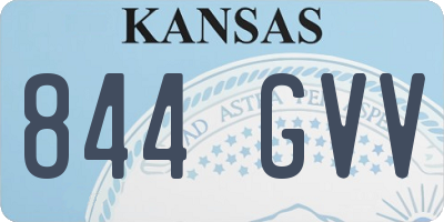 KS license plate 844GVV
