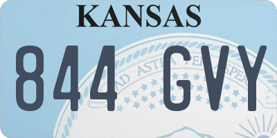 KS license plate 844GVY