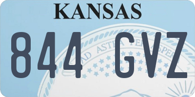 KS license plate 844GVZ
