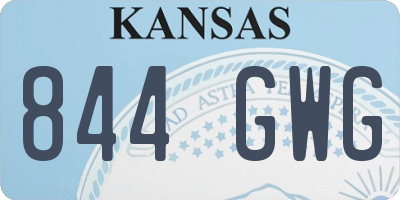 KS license plate 844GWG