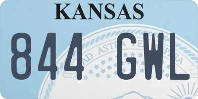 KS license plate 844GWL