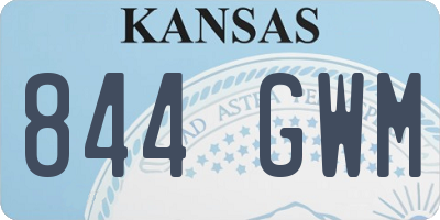 KS license plate 844GWM