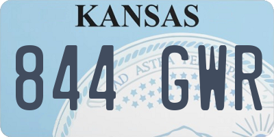 KS license plate 844GWR