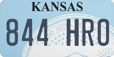 KS license plate 844HRO