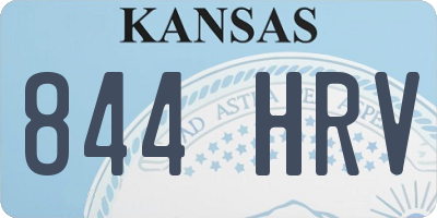 KS license plate 844HRV