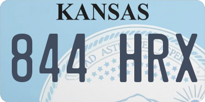 KS license plate 844HRX