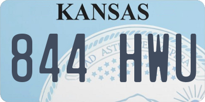 KS license plate 844HWU