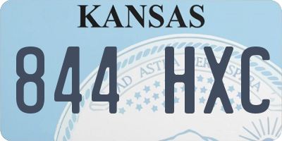 KS license plate 844HXC