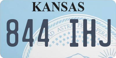 KS license plate 844IHJ