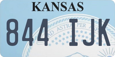 KS license plate 844IJK