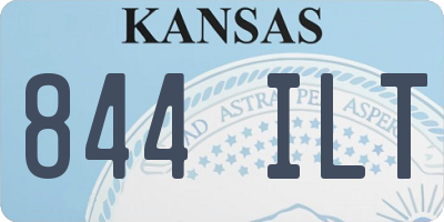 KS license plate 844ILT