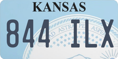 KS license plate 844ILX