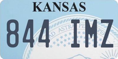 KS license plate 844IMZ
