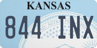 KS license plate 844INX