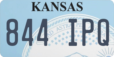 KS license plate 844IPQ