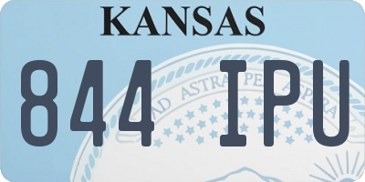 KS license plate 844IPU