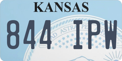 KS license plate 844IPW