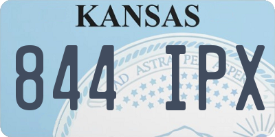 KS license plate 844IPX