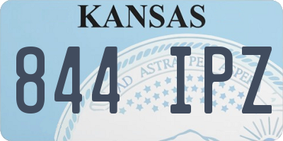 KS license plate 844IPZ