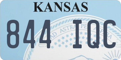 KS license plate 844IQC