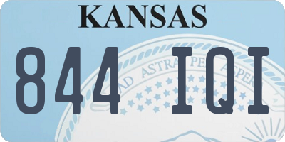 KS license plate 844IQI