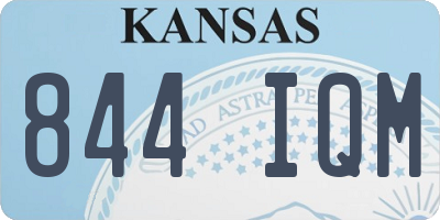 KS license plate 844IQM