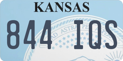 KS license plate 844IQS