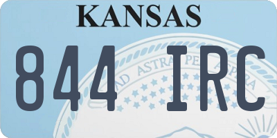 KS license plate 844IRC