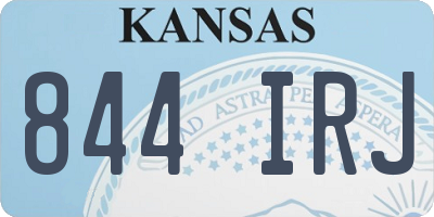 KS license plate 844IRJ