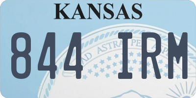KS license plate 844IRM