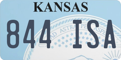 KS license plate 844ISA