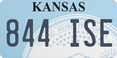 KS license plate 844ISE