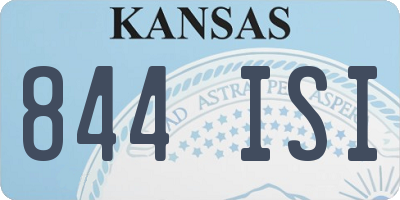 KS license plate 844ISI