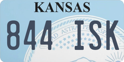 KS license plate 844ISK