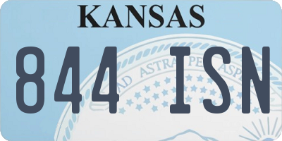 KS license plate 844ISN