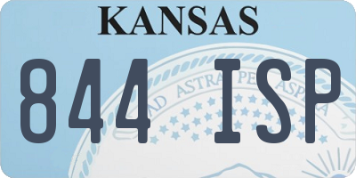 KS license plate 844ISP
