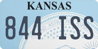 KS license plate 844ISS
