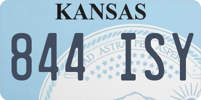 KS license plate 844ISY