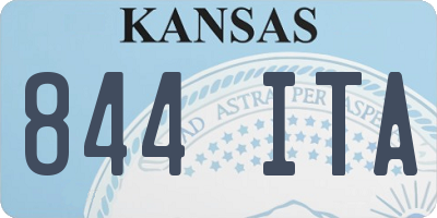 KS license plate 844ITA