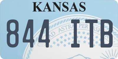 KS license plate 844ITB