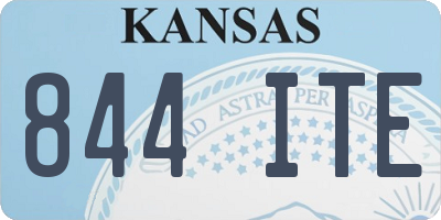 KS license plate 844ITE