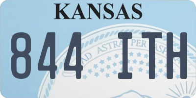 KS license plate 844ITH