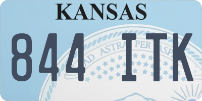 KS license plate 844ITK