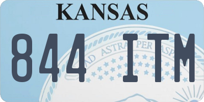 KS license plate 844ITM