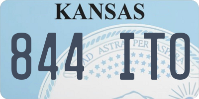 KS license plate 844ITO