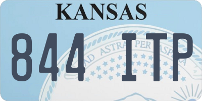 KS license plate 844ITP