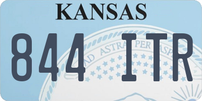 KS license plate 844ITR