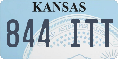 KS license plate 844ITT